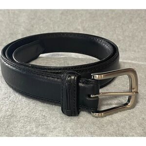 Florsheim Imperial Black Leather Belt Mens Size 36 Classic Dress Belt